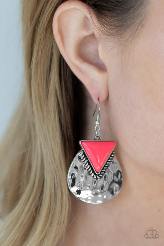 Road Trip Treasure Pink Earrings - Jewelry by Bretta