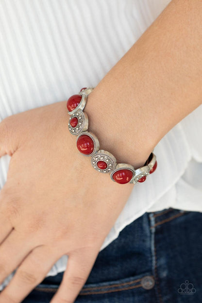 Paparazzi Accessories-Garden Flair - Red Bracelet