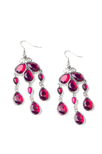 Paparazzi Accessories-Clear The HEIR - Purple Earrings