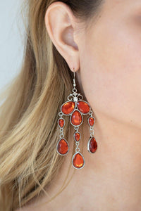 Clear The HEIR Orange Earrings - Jewelry by Bretta