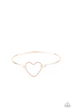 Paparazzi Accessories-Make Yourself HEART - Rose Gold Bracelet