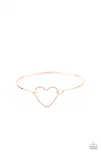 Paparazzi Accessories-Make Yourself HEART - Rose Gold Bracelet