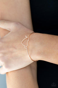 Paparazzi Accessories-Make Yourself HEART - Rose Gold Bracelet