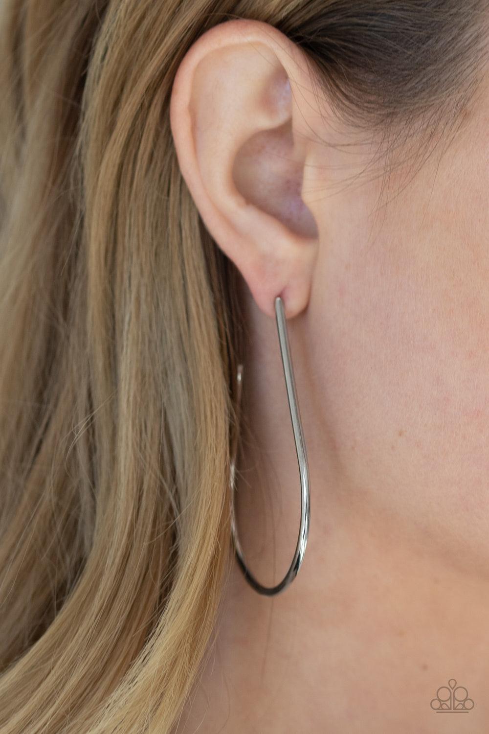 Paparazzi Accessories-City Curves - Silver Earrings