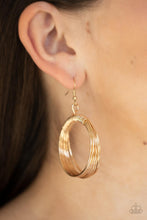Paparazzi Accessories-Urban-Spun - Gold Earrings