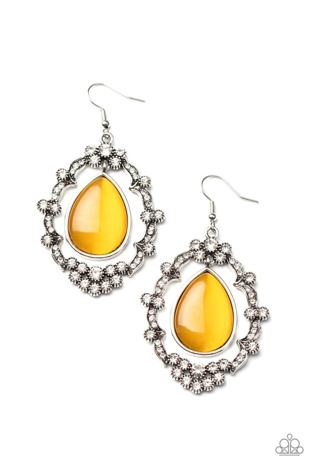 Icy Eden Yellow Earrings _ Jewelry by Bretta