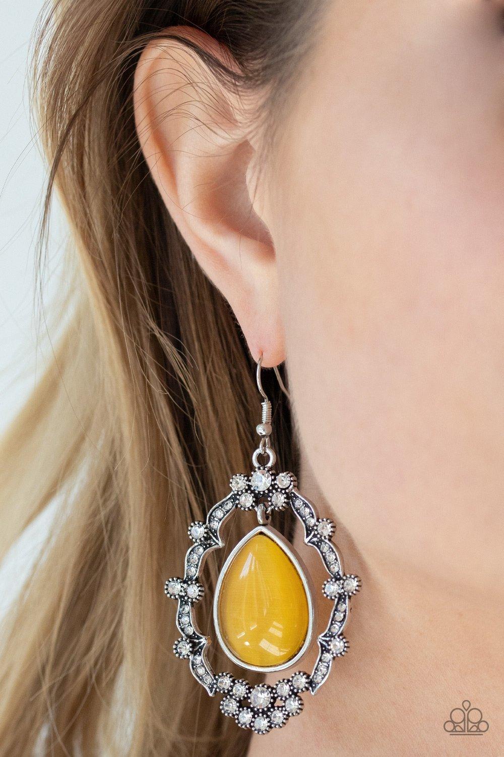 Icy Eden Yellow Earrings _ Jewelry by Bretta