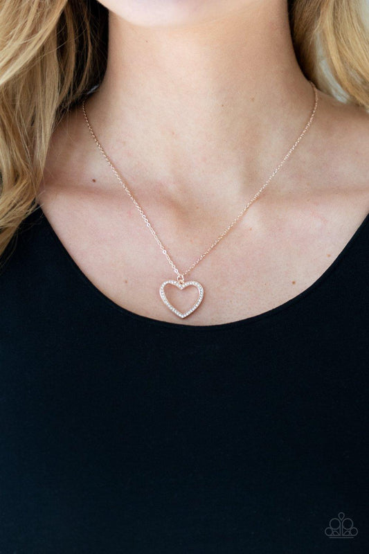 GLOW by Heart Rose Gold Necklace - Jewelry by Bretta