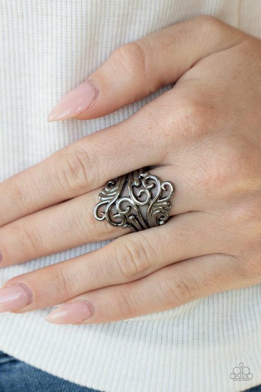 Paparazzi Accessories-Voluptuous Vines - Black Ring