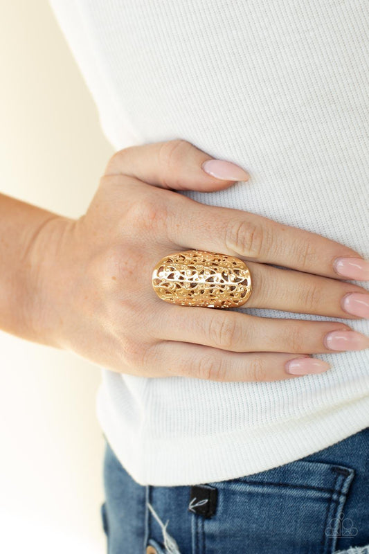 Full Out Frill Gold Ring - Jewelry by Bretta