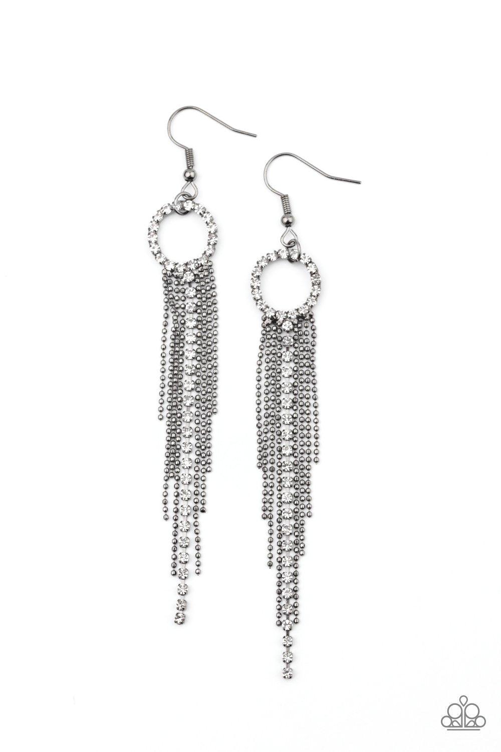 Pass The Glitter Black Earrings - Jewelry by Bretta