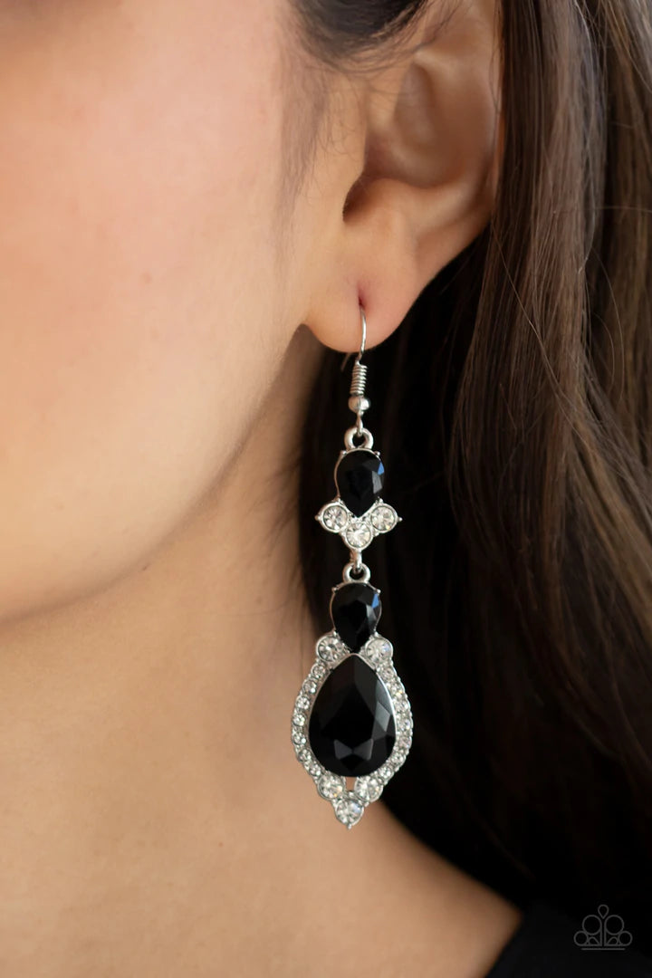 Fully Flauntable Black Earrings - Jewelry by Bretta