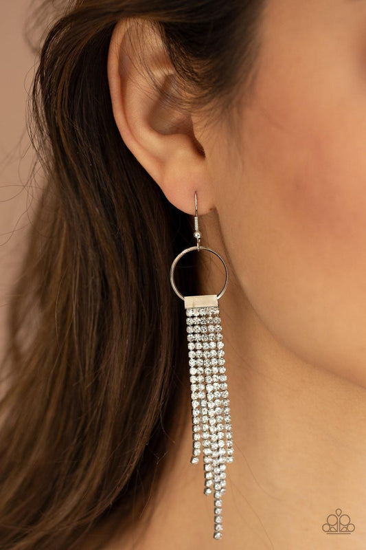 Tapered Twinkle White Earrings - Jewelry by Bretta