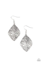  Paparazzi Accessories-Flauntable Florals - Silver Earrings