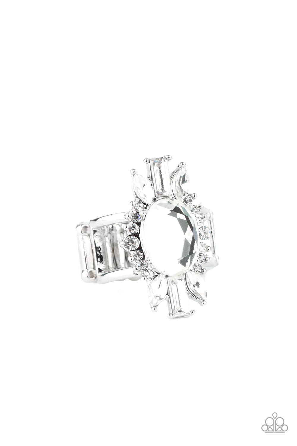 Paparazzi Accessories-Icy Icon - White Ring