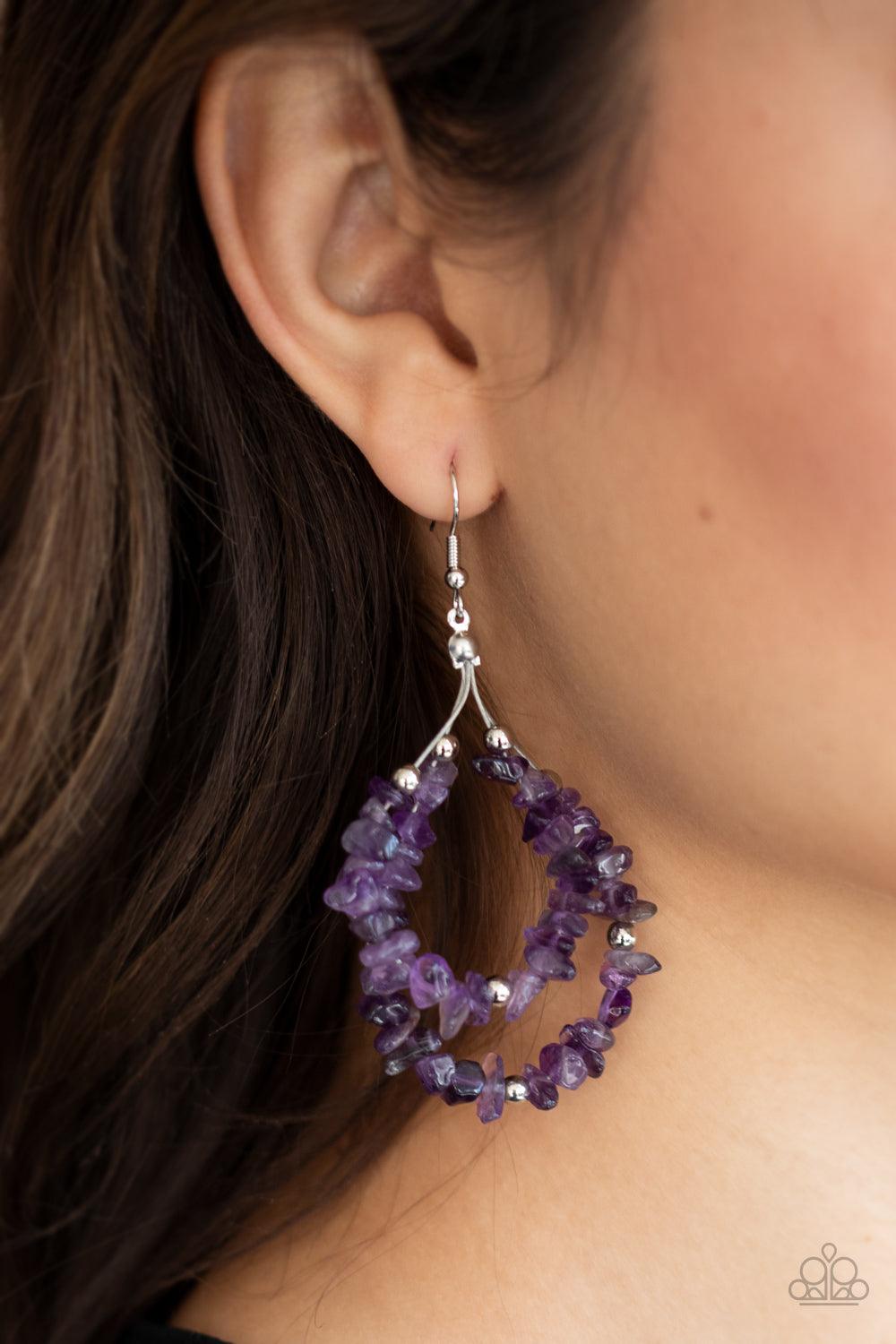 Canyon Rock Art Purple Earrings - Jewelry by Bretta