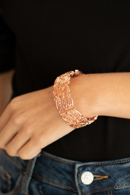  Paparazzi Accessories-Namaste Gardens - Copper Bracelet