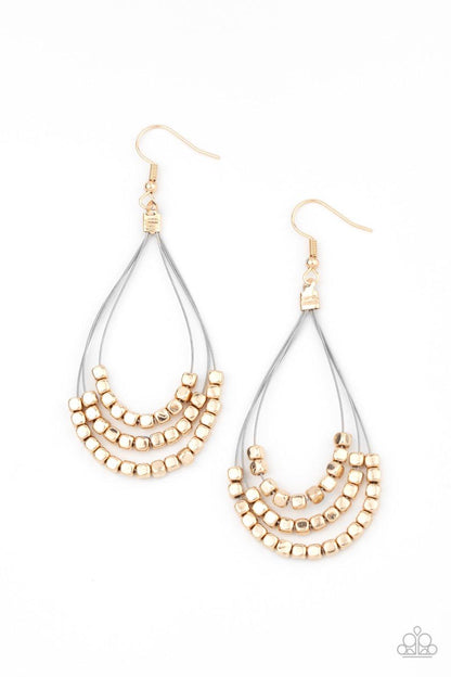 Off The Blocks Shimmer Gold Earrings - Jewelry By Bretta