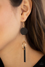 Paparazzi Accessories-Raw Refinement - Black Earrings
