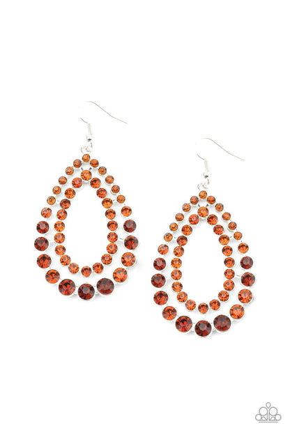 Paparazzi Accessories-Glacial Glaze - Brown Earrings