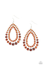 Paparazzi Accessories-Glacial Glaze - Brown Earrings