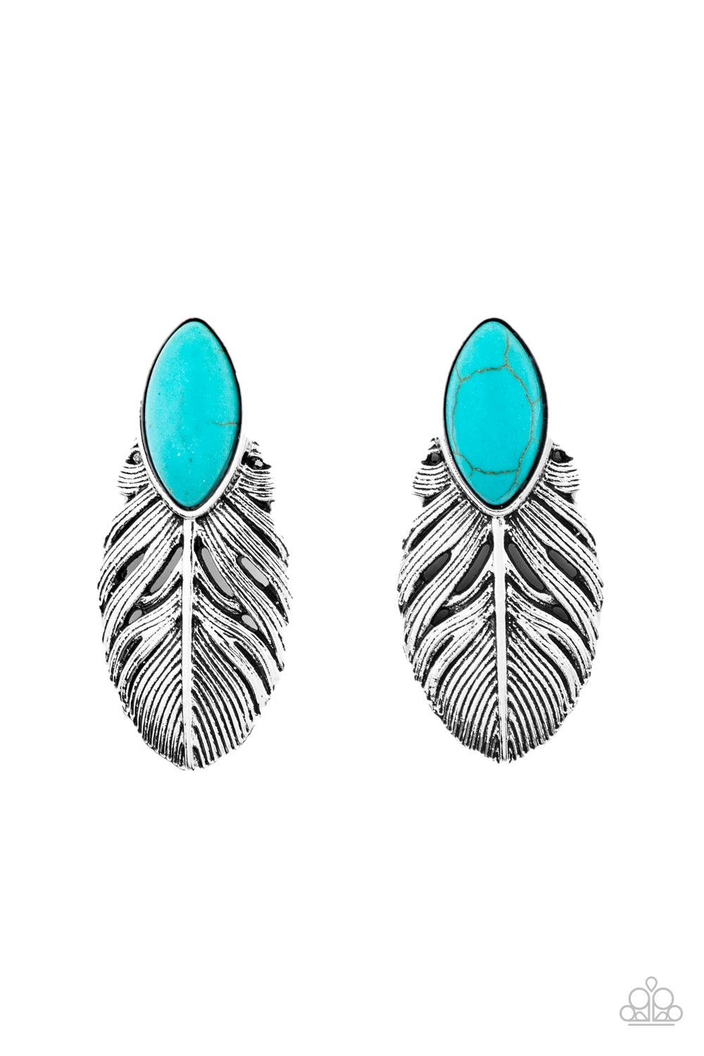 Paparazzi Accessories-Rural Roadrunner - Blue Earrings