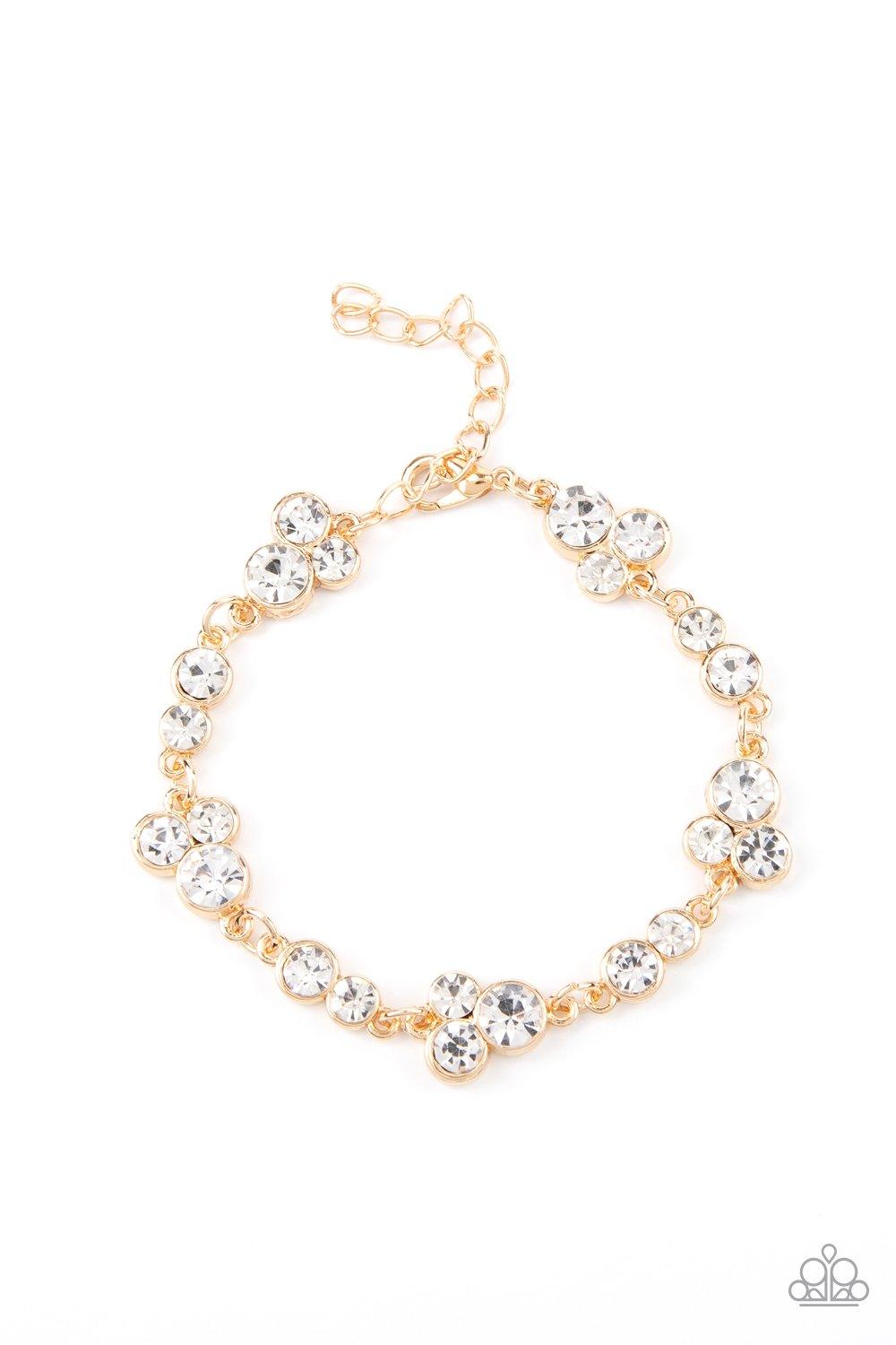 Paparazzi Accessories-Social GLISTENING - Gold Bracelet