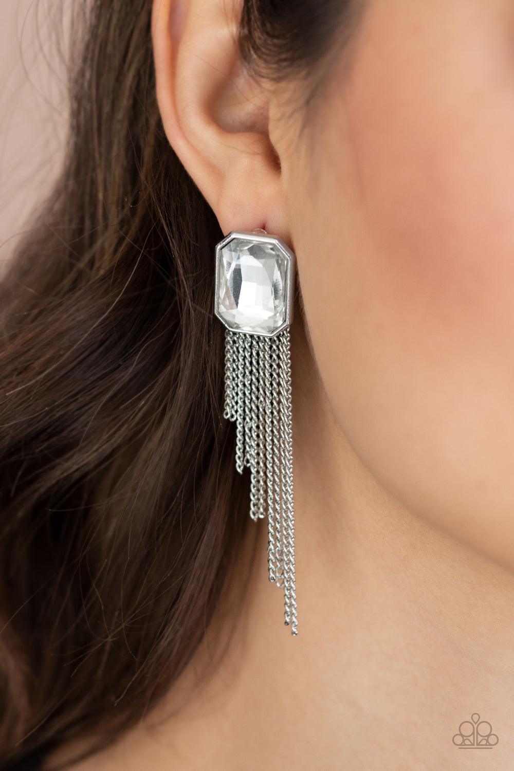 Save for a REIGNy Day White Earrings - Jewelry by Bretta