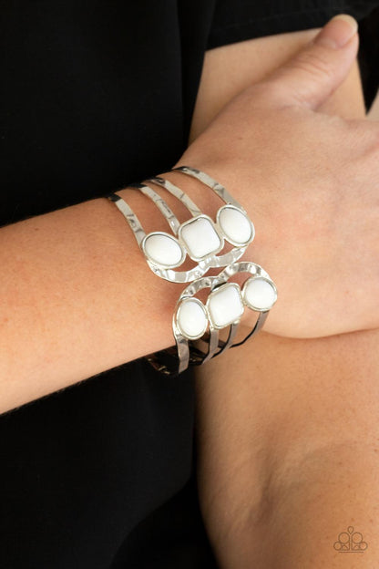 Paparazzi Accessories-Mystified - White Bracelet