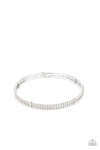 Paparazzi Accessories-Standout Opulence - White Bracelet