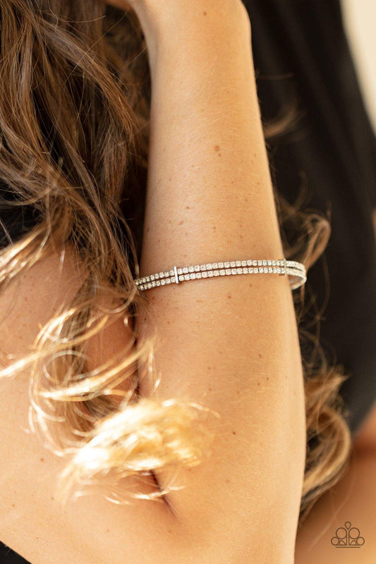 Paparazzi Accessories-Standout Opulence - White Bracelet