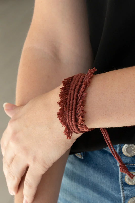 Make Yourself at HOMESPUN Brown Bracelet - Jewelry by Bretta
