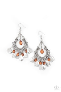 Paparazzi Accessories-Musical Gardens - Brown Earrings