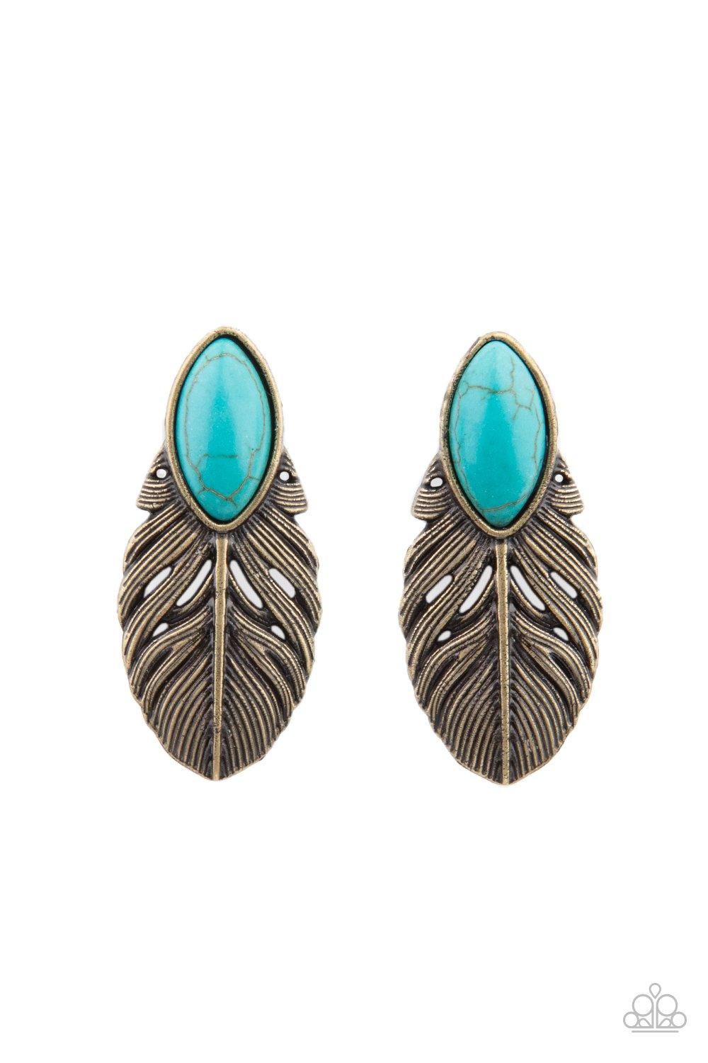 Paparazzi Accessories- Rural Roadrunner - Brass Earrings