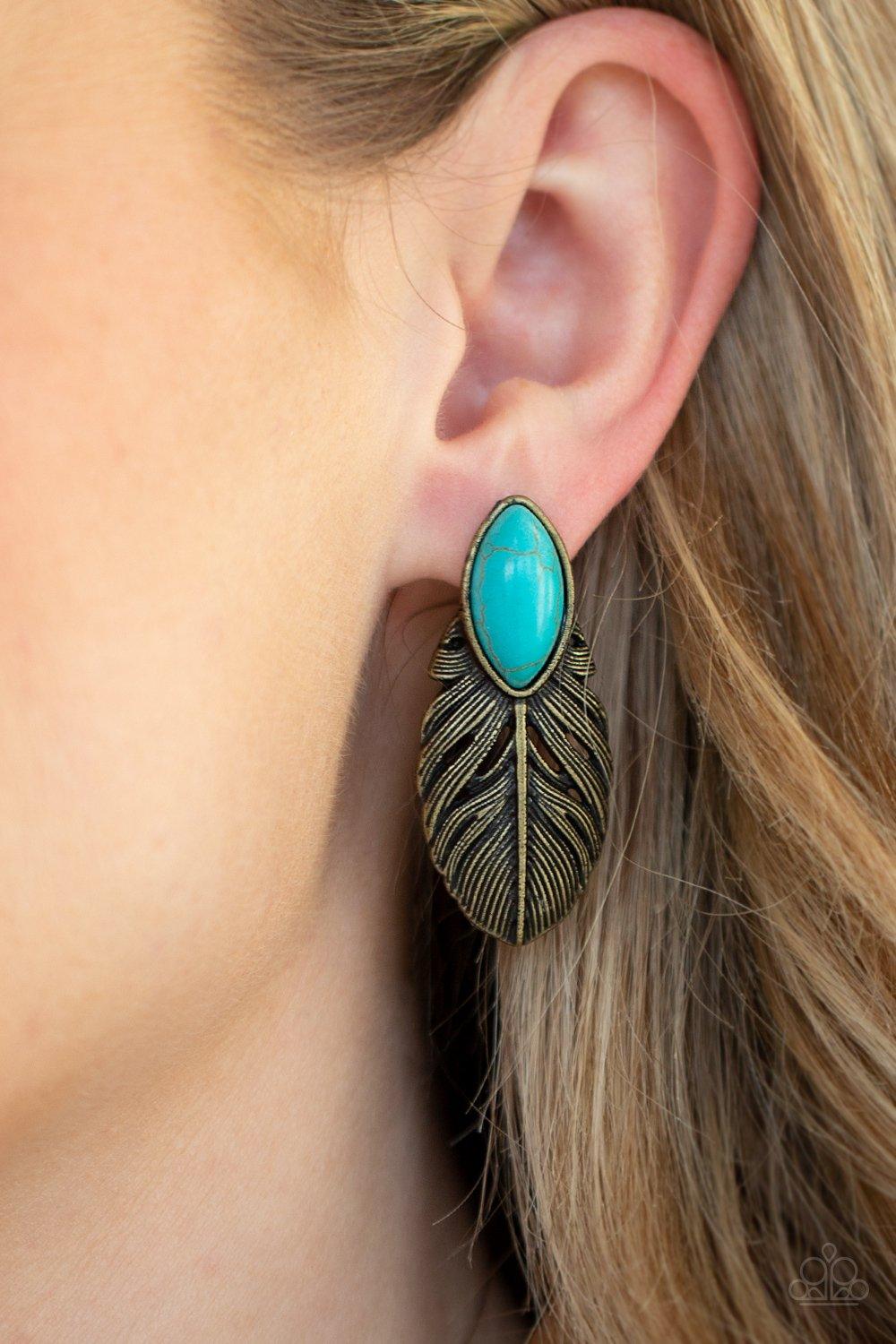 Paparazzi Accessories- Rural Roadrunner - Brass Earrings