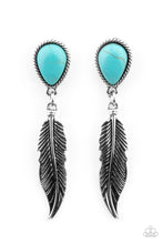 Paparazzi Accessories-Totally Tran-QUILL - Blue Earrings