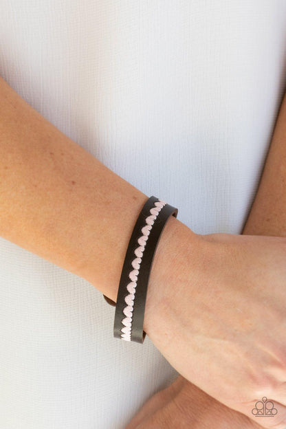 Paparazzi Accessories-Made With Love Pink Bracelet