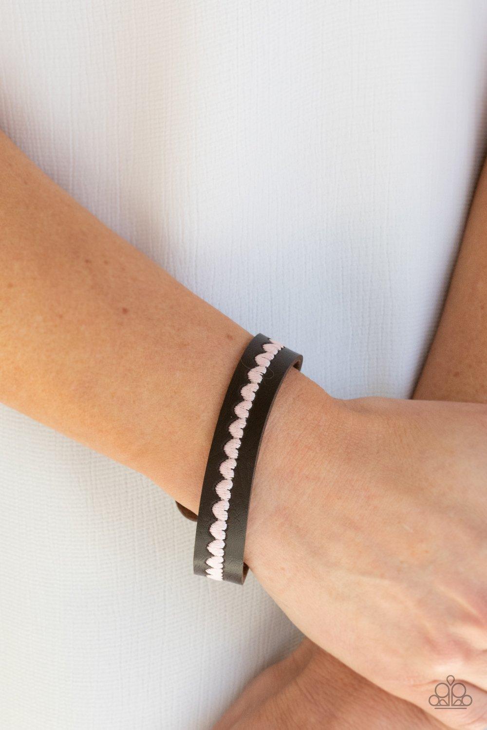 Paparazzi Accessories-Made With Love Pink Bracelet