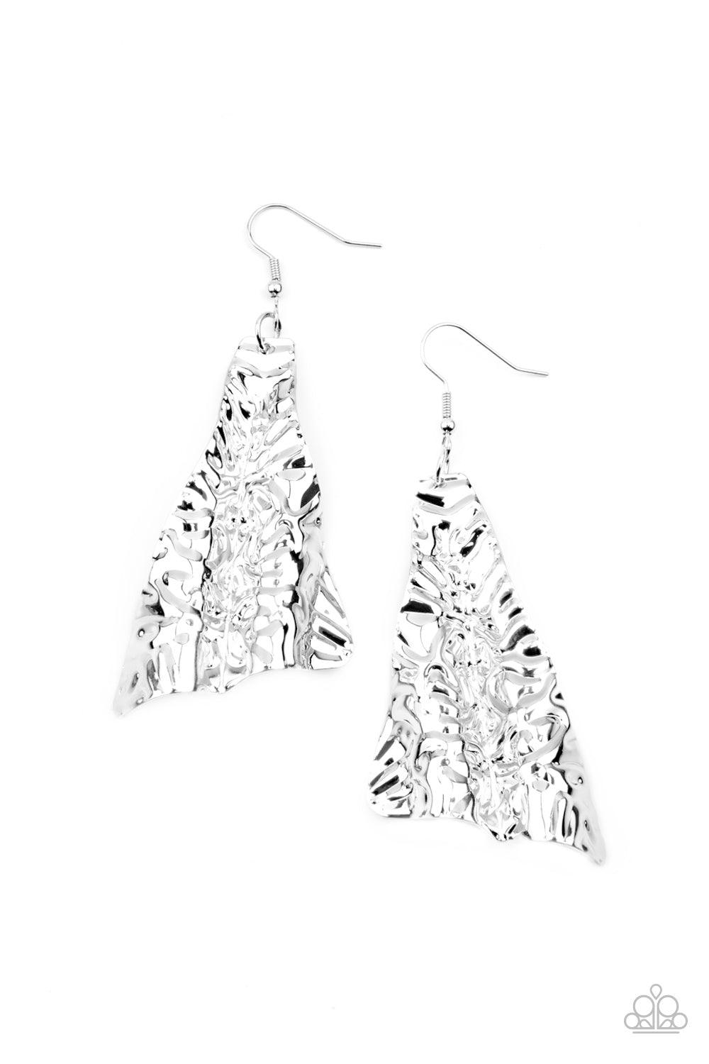 Paparazzi Accessories-How FLARE You! - Silver Earrings