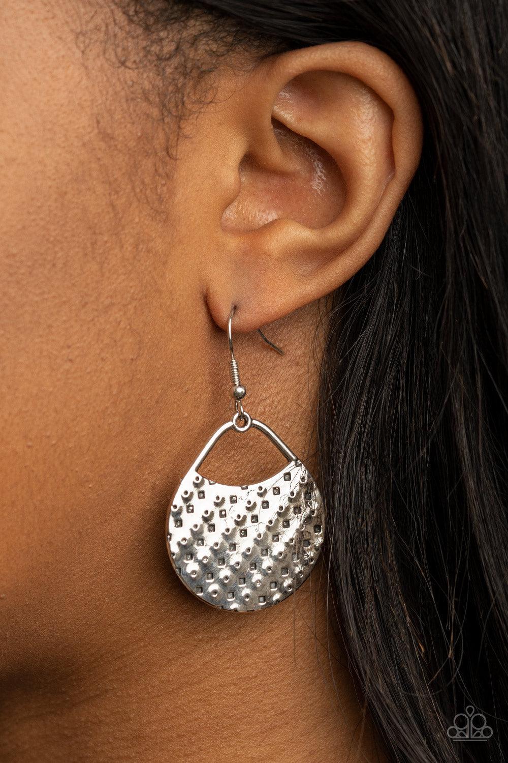 Im Sensing a Pattern Here Silver Earrings- Jewelry by Bretta