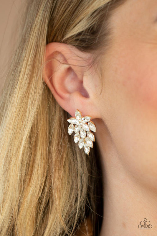 Paparazzi Accessories-They See Me Glowin - Gold Earrings