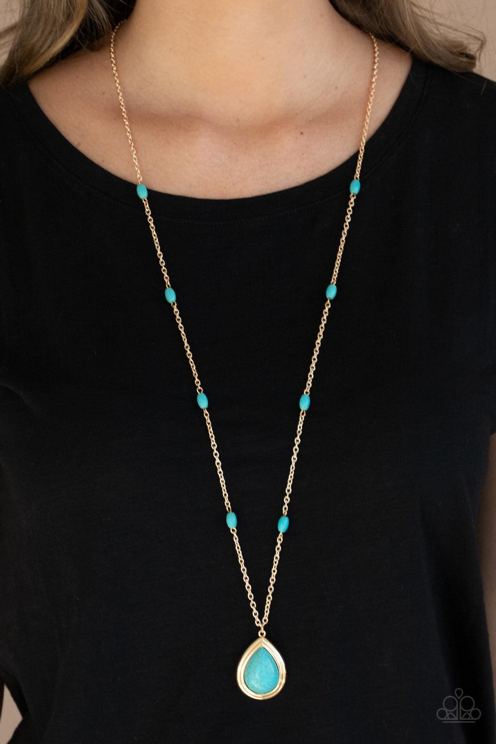 Paparazzi Accessories-Go Tell It On The MESA - Gold Necklace