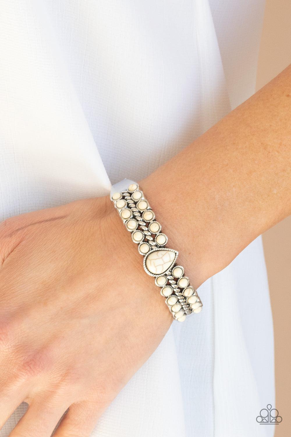  Paparazzi Accessories-Nature Resort - White Bracelet