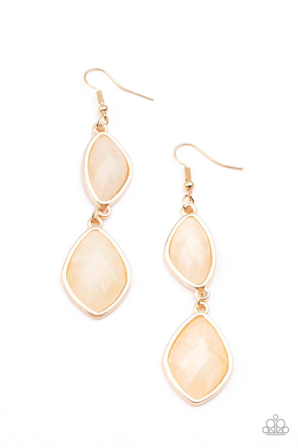 Paparazzi Accessories-The Oracle Has Spoken - Gold Earrings