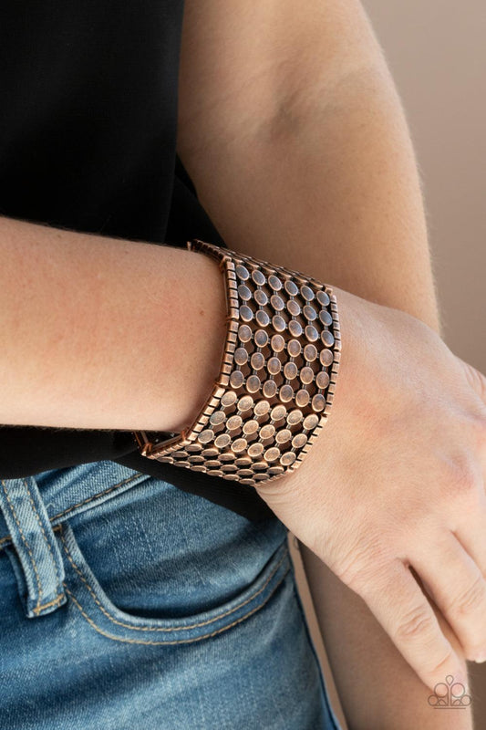 Paparazzi Accessories-Cool and CONNECTED - Copper Bracelet