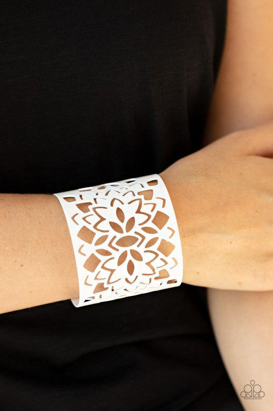 Hacienda Hotspot White Bracelet- Jewelry by Bretta