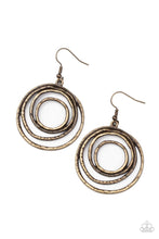 Paparazzi Accessories-Spiraling Out of Control - Brass Earrings