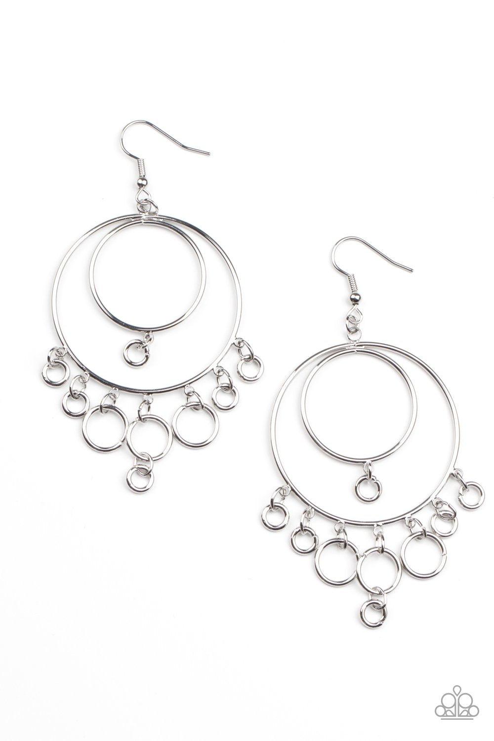 Roundabout Radiance Silver Earrings - Jewelry By Bretta