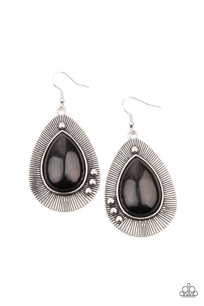 Western Fantasy Black Earrings - Jewelry by Bretta