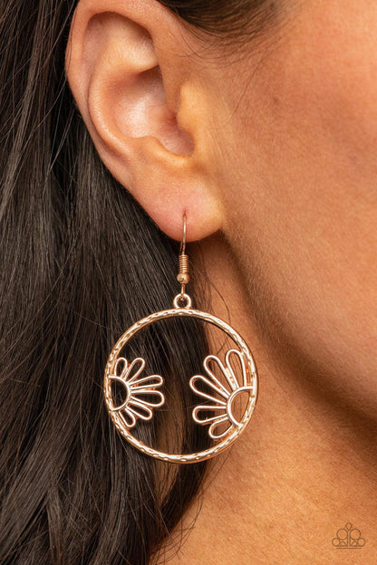 Demurely Daisy Rose Gold Earrings - Jewelry by Bretta